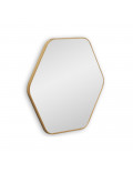 Шестиугольное зеркало в золотой тонкой раме Hexagon S Gold (Хексаген) Smal 60*54 см в интернет-магазине зеркальной мастерской ЗЕРКАЛА-М фото 1 