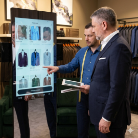 Умное зеркало в полный рост для гардеробной, для примерочной (Smart Dressing Mirror) Смарт 001 