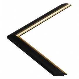 Пластиковый багет Черный с золотом AV1-BLACK  