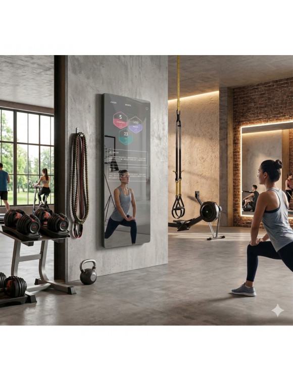 Умное фитнес-зеркало для спортивного зала (Smart Fitness Mirror) Смарт 002 в интернет-магазине зеркальной мастерской ЗЕРКАЛА-М фото